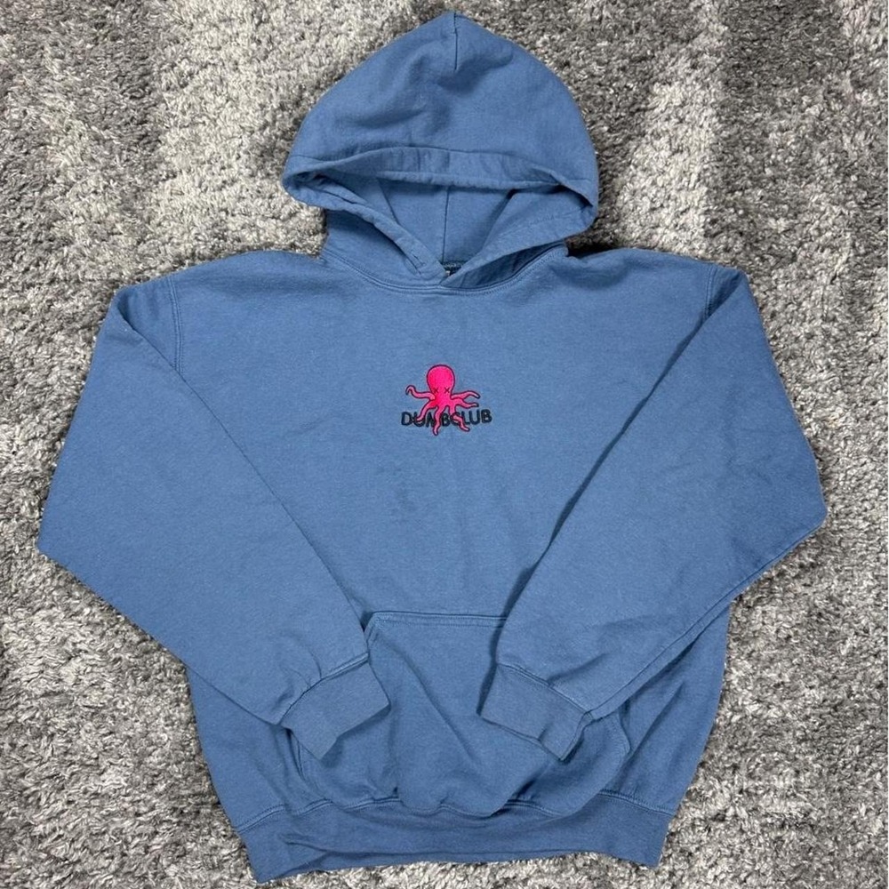 Blue Dumb Club hoodie, size Medium